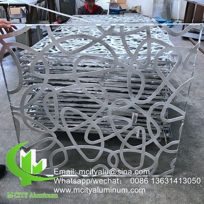 lamiera perforata di alluminio metallico, vetrina per la protezione della privacy, rivestimento della facciata, lamiera pieghevole di spessore 2,5 mm per la decorazione
