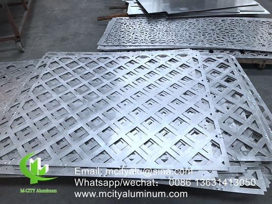 lamiera perforata di alluminio metallico, vetrina per la protezione della privacy, rivestimento della facciata, lamiera pieghevole di spessore 2,5 mm per la decorazione