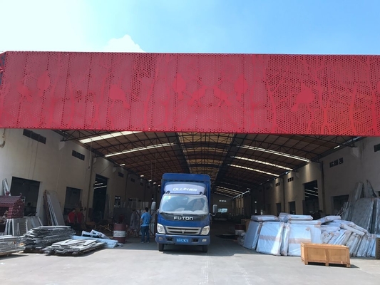 pannello di rivestimento perforazione in alluminio metallico con disegni d'arte perforazione utilizzata per facciata dell'edificio