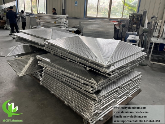 Architettura 3D alluminio rivestimento pannelli murali facciate sistema di perforazione