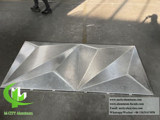 Disegno 3D di facciata lamiera di metallo rivestimento di alluminio lamiera perforata