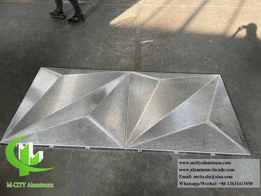 Modello di perforazione del sistema di facciata di rivestimento in lamiera di alluminio 3D per decorazioni esterne