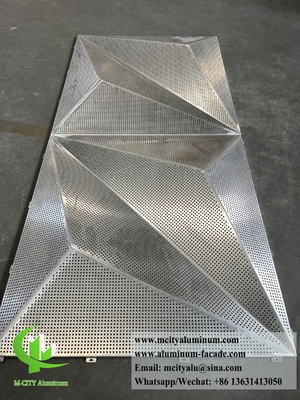 Modello di perforazione del sistema di facciata di rivestimento in lamiera di alluminio 3D per decorazioni esterne