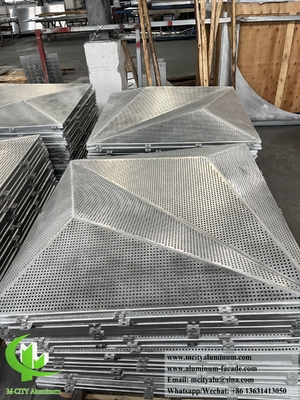 Modello di perforazione del sistema di facciata di rivestimento in lamiera di alluminio 3D per decorazioni esterne