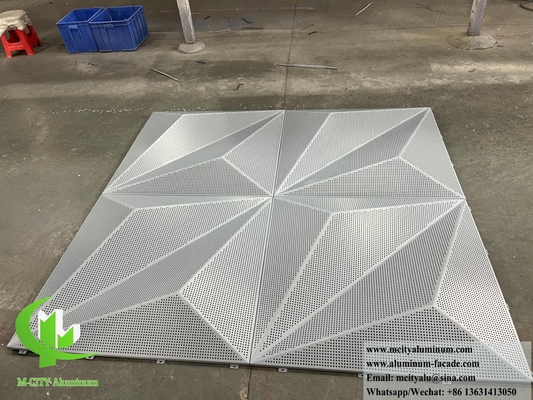 Fassate metalliche perforate di design rivestimento in alluminio rivestimento in PVDF resistente