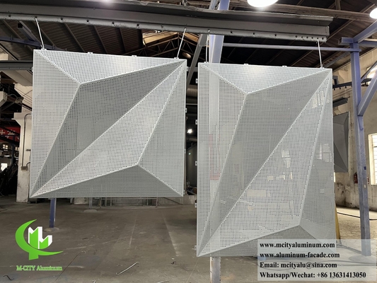Fassate metalliche perforate di design rivestimento in alluminio rivestimento in PVDF resistente