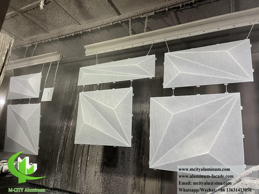 Fassate metalliche perforate di design rivestimento in alluminio rivestimento in PVDF resistente