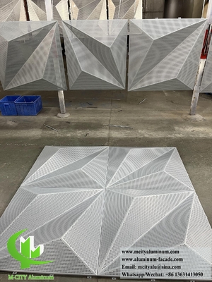 Architettura 3D alluminio rivestimento pannelli murali facciate sistema di perforazione
