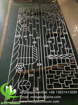 Legno di alluminio perforato per schermo di protezione della privacy della finestra recinzione con schermo di taglio laser di spessore 2 mm