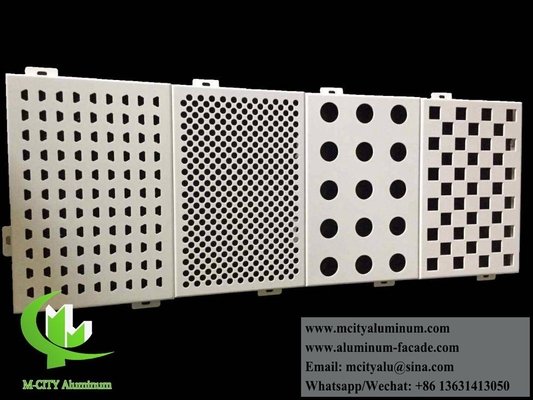 Cnc perforazione schermo metallico rivestimento in alluminio uso esterno PVDF rivestimento pannello personalizzato