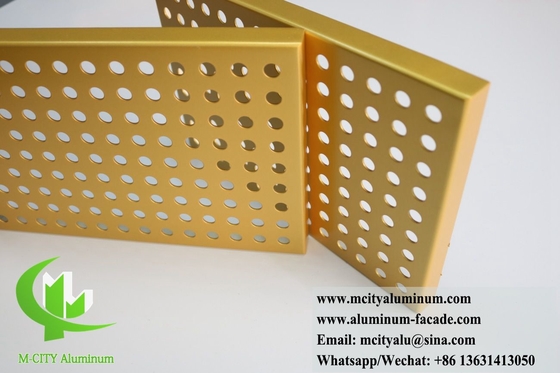 Cnc perforazione schermo metallico rivestimento in alluminio uso esterno PVDF rivestimento pannello personalizzato