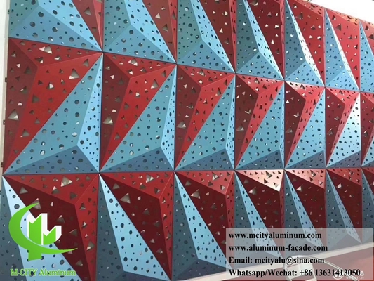 Architettura 3D alluminio rivestimento pannelli murali facciate sistema di perforazione