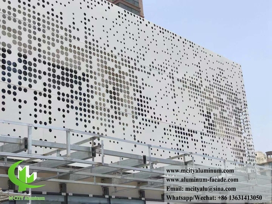 Cnc perforazione schermo metallico rivestimento in alluminio uso esterno PVDF rivestimento pannello personalizzato