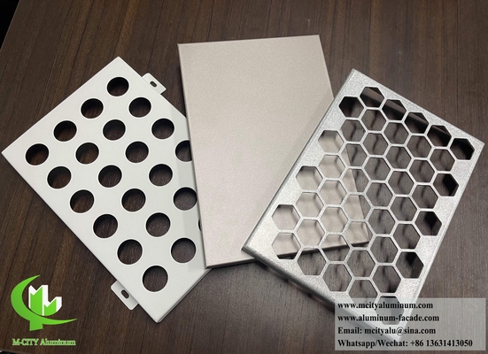 Cnc perforazione schermo metallico rivestimento in alluminio uso esterno PVDF rivestimento pannello personalizzato