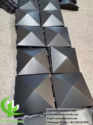 Rivestimento di facciata architettonica in alluminio con forma 3D