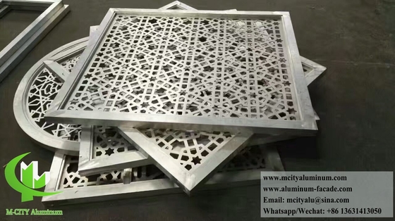 Maglia di metallo con tela in alluminio con cornice per spazi riservati