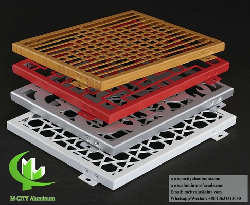 Pannelli di rivestimento in alluminio esterno di design su misura colore dorato