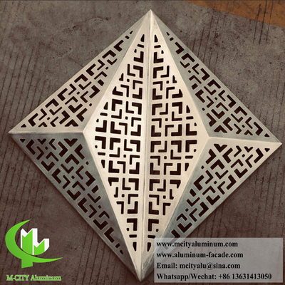 Pannelli di alluminio con rivestimento in metallo 3D con disegni di taglio CNC