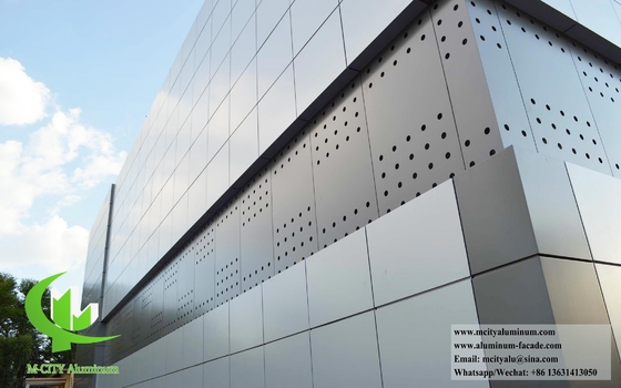 Architettura Perforazione di facciata in alluminio rivestimento di pannelli di alluminio solido