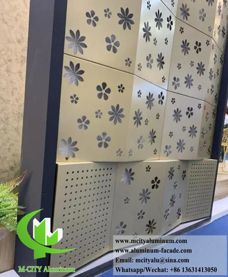 Pannelli di rivestimento in alluminio esterno di design su misura colore dorato