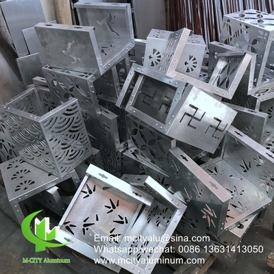 copertura del condizionatore d'aria copertura in alluminio rivestimento della facciata metallica foglio pieghevole per la decorazione della facciata della parete tenda