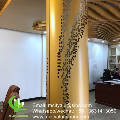 rivestimento di colonne in alluminio rivestimento di facciata in metallo lamiera pieghevole di spessore 2,5 mm per la decorazione post-facciata