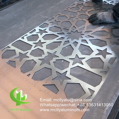 tessuto di rivestimento per facciata in metallo in stile arabo con schermo in alluminio