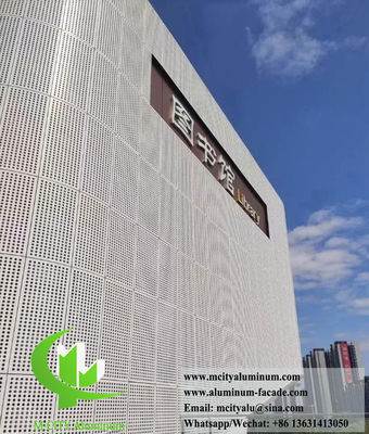 Sistema di facciate di alluminio a lamiera perforata architettonica PVDF Super durable coating