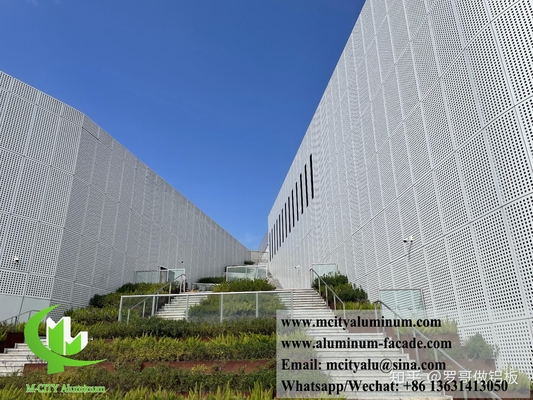 Sistema di facciate di alluminio a lamiera perforata architettonica PVDF Super durable coating