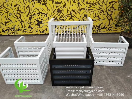 copertura del condizionatore d'aria copertura in alluminio rivestimento della facciata metallica foglio pieghevole per la decorazione della facciata della parete tenda