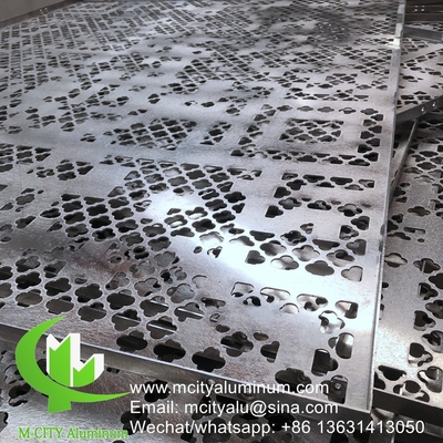 3mm Laser Cut Metal Screen pannelli di alluminio per rivestimento di pareti facciate divisori di stanza