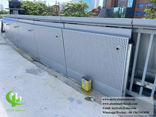 pannello di rivestimento della facciata in lamiera di alluminio per schermo perforato metallico