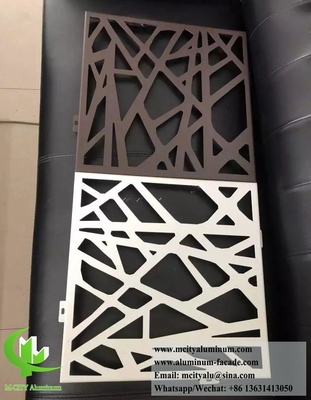 Leggio di alluminio per schermo metallico perforato per la decorazione di fogli di metallo tagliati al laser