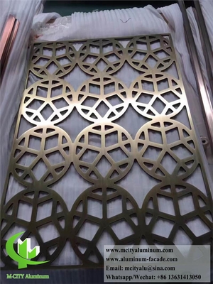 Leggio di alluminio per schermo metallico perforato per la decorazione di fogli di metallo tagliati al laser