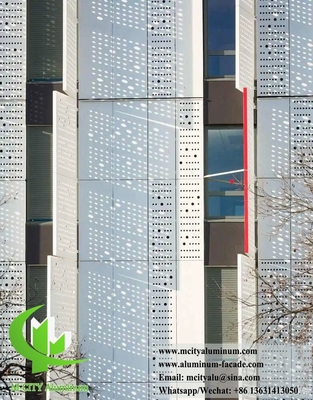 Disegno di taglio laser in metallo Rivestimento di colonne in alluminio con luce a LED