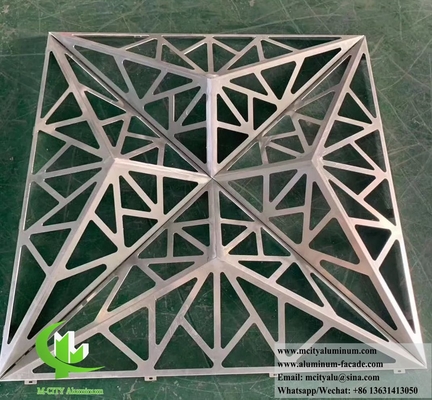 Rivestimento di parete in metallo 3D Forma di foglio di alluminio Taglio CNC pannello murario su misura