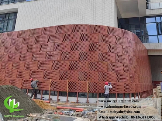 pannelli di rivestimento in alluminio massiccio con disegni di perforazione