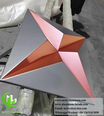 Rivestimento di parete in metallo 3D Forma di foglio di alluminio Taglio CNC pannello murario su misura