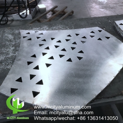metallo grande piegatura della parete di alluminio facciata pannello foglio per la decorazione degli edifici pannello perforato