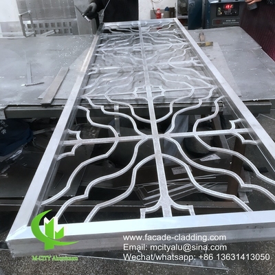 pannello di taglio laser in alluminio metallico utilizzato per schermo per finestre con spessore di telaio di 10 mm