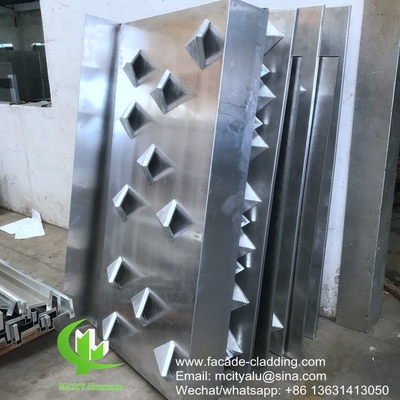 Fassata di pareti in alluminio metallico per la decorazione degli edifici