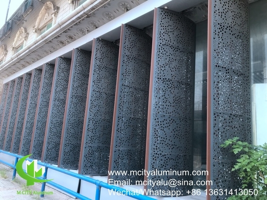 PVDF Disegni perforati in alluminio metallico utilizzati per la decorazione delle facciate degli edifici