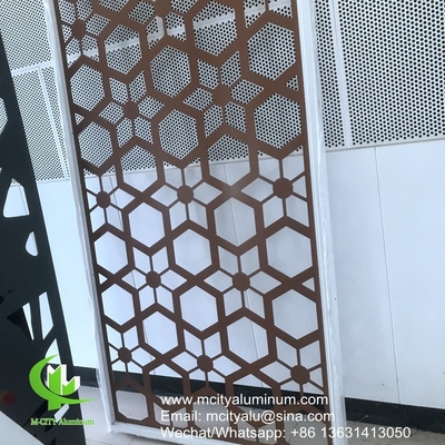 PVDF Disegni perforati in alluminio metallico utilizzati per la decorazione degli edifici