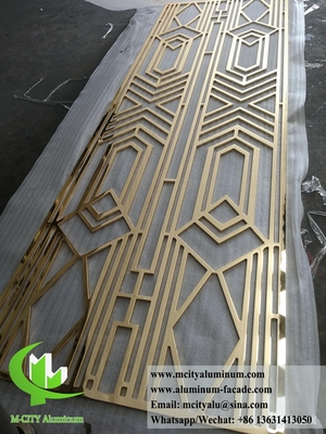 10 mm schermo di alluminio laser taglio pannelli metallici per la decorazione delle pareti interne
