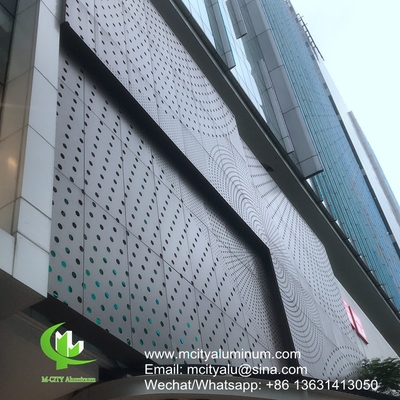 pannello non standard perforato in alluminio metallico utilizzato per l'esterno degli edifici