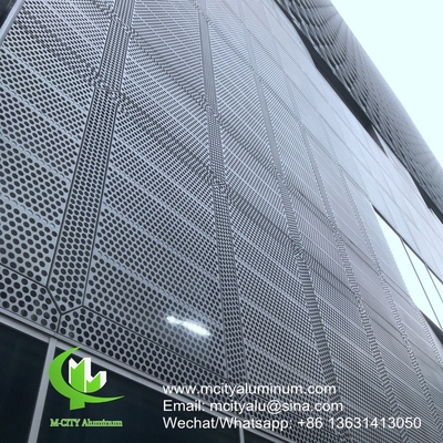 rivestimento per facciate a pannelli di alluminio perforati metallici