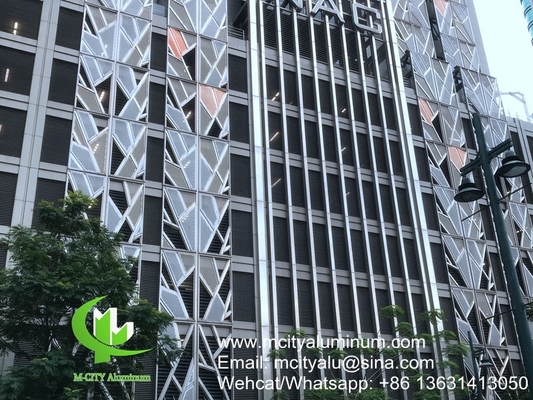 PVDF pannello non standard perforato in alluminio metallico utilizzato per l'esterno dell'edificio