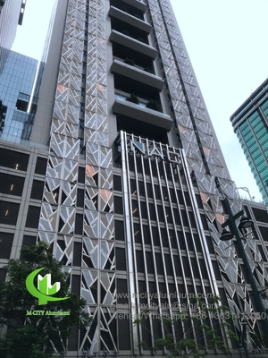 PVDF pannello non standard perforato in alluminio metallico utilizzato per l'esterno dell'edificio