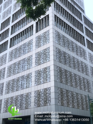 PVDF pannello di foratura in alluminio metallico utilizzato per la decorazione delle facciate degli edifici