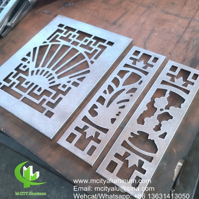 PVDF Disegni perforati in alluminio metallico utilizzati per la decorazione delle facciate degli edifici